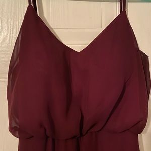 burgundy bridesmaid dress